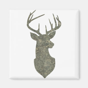 Aimant Trophée Regal Deer Silhouette Buck à Camouflage
