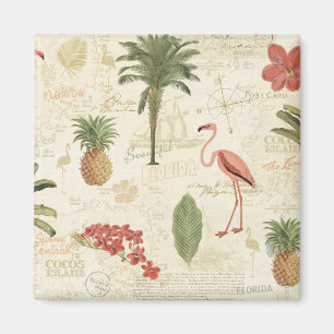 Aimant Tropical Floridian Pattern