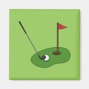 Aimant Trou de golf avec drapeau