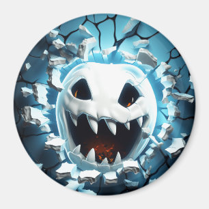 Aimant Trou fissuré de fantôme d'Halloween 3D