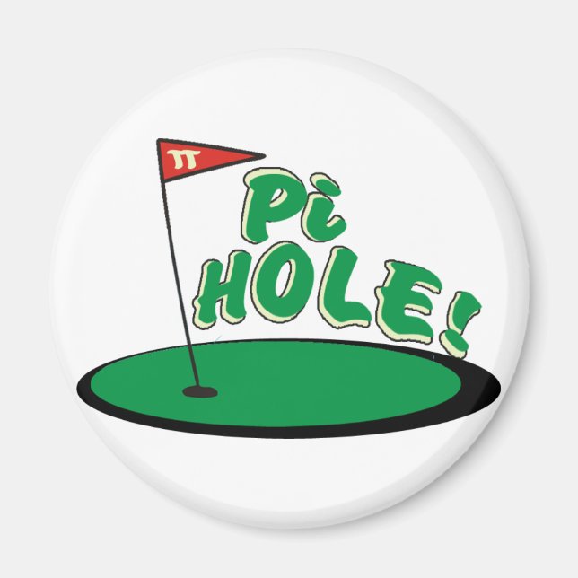 Aimant Trou PI - HUMOUR MATH - GOLF (Devant)