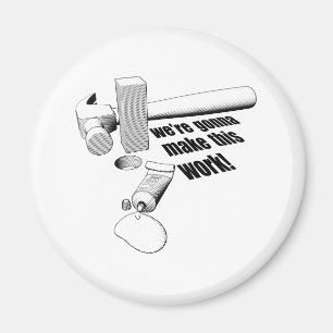 Aimant trou rond carré