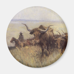 Aimant Troupeau de sentiers au Wyoming par WHD Koerner