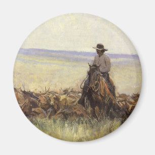 Aimant Troupeau de sentiers au Wyoming par WHD Koerner