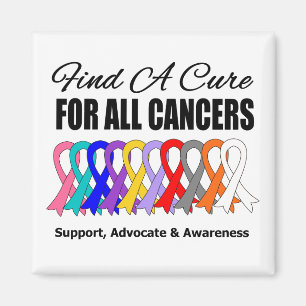 Aimant Trouver un Ruban Cure pour tous les Cancers
