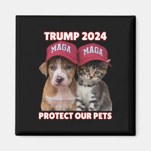 Aimant Trump 2024 Protéger nos animaux domestiques Drôle 