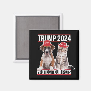 Aimant Trump 2024 Protégez nos animaux Chiens de chat MAG