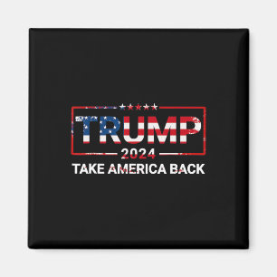Aimant Trump 2024 Reprenez l'Amérique Drapeau américain 4