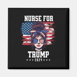 Aimant Trump 2025 Infirmière Chignon Méssy Amérique Drape
