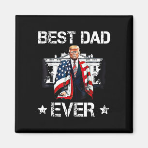 Aimant Trump 2025 Meilleur Papa Ever Drapeau Américain Pa