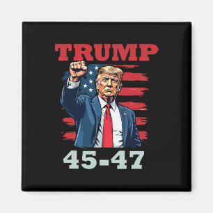 Aimant Trump 45-47 Conception Présidentielle Audacieuse P
