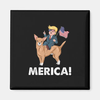 Aimant Trump America Chihuahua Chien Héros américain