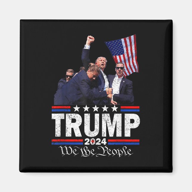 Aimant Trump Asination Bloody Oreille Bleeding Butler Pa  (Devant)