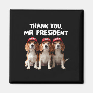 Aimant Trump Beagles Pour Trump Supporter Dog Owner Man W