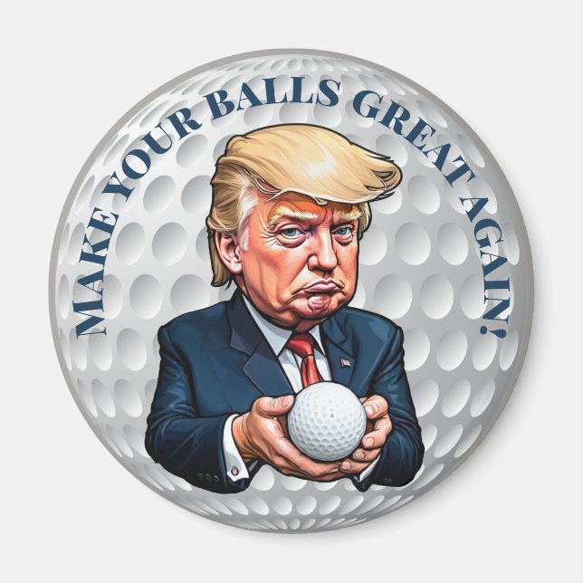 Aimant Trump Ce Ballon De Golf (Devant)