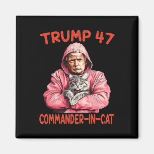 Aimant Trump Commandant En Chat Drôle Chat Et Trump