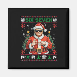 Aimant Trump dit 67 Meme Six Seven Drôle Noël Laid 