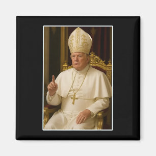 Aimant Trump en tant qu'Eglise du Vatican Pape Trump drôl