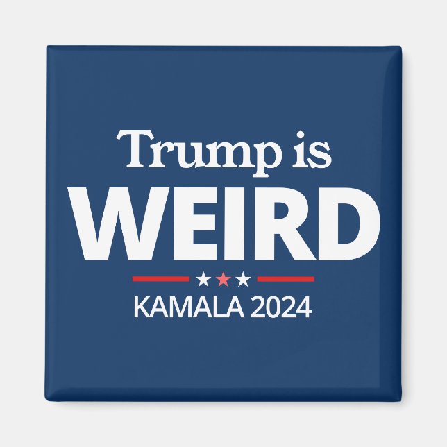 Aimant Trump est bizarre, drôle anti-Trump, Kamala 2024 (Devant)