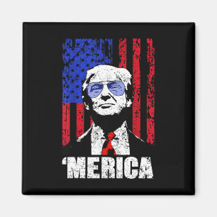 Aimant Trump est heureux 4 juillet Trump Dons du drapeau