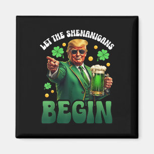 Aimant Trump et le Jour de la Saint Patrick amusant laiss