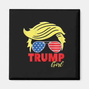Aimant Trump Girl Messy Bun Trump 2024 Election American