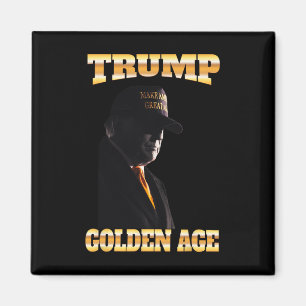 Aimant Trump Golden Age Silhouette 45 47 Cravate d'or
