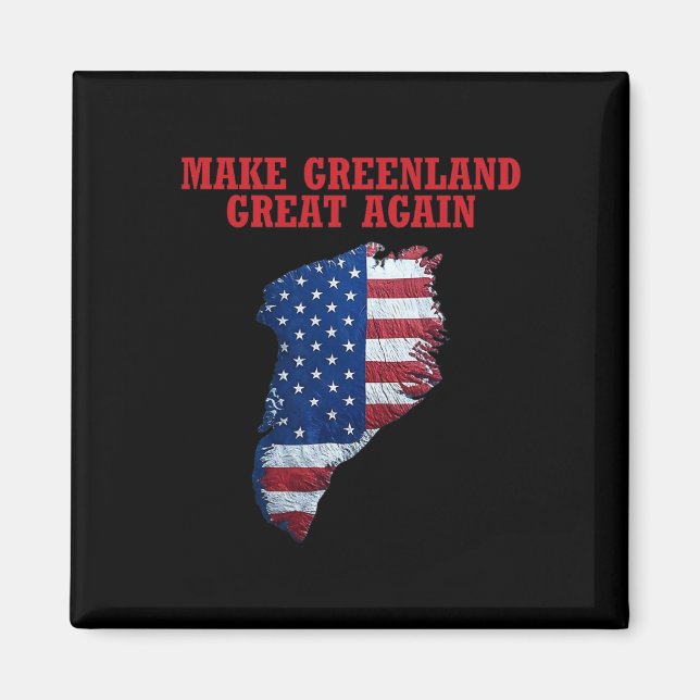 Aimant Trump Groenland États-Unis Drapeau Rendre le Groen (Devant)