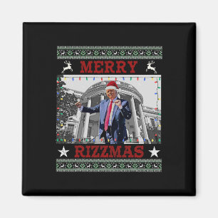 Aimant Trump Merrry Rizzmas Drôle Humoristique Danse Trum