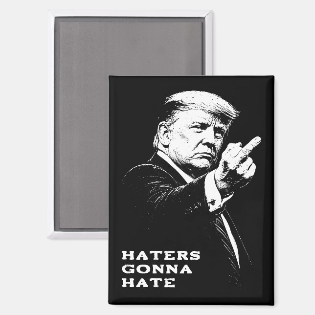 Aimant Trump Middle Finger 2026 Meme Funny (Recto/Verso)