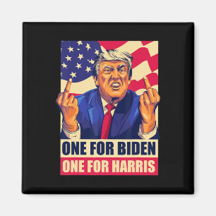 Aimant Trump Middle Finger Biden Harris Amérique Républic