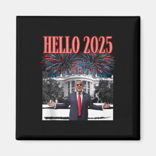 Aimant Trump patriotique Bonjour 2025 Nouvel An Républica