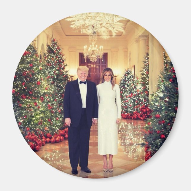 Aimant Trump Président des États-Unis Noël à la Maison Bl (Devant)