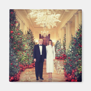 Aimant Trump Président des États-Unis Noël à la Maison Bl
