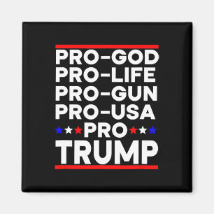 Aimant Trump Pro Armes Pro Vie Pro Dieu Pro États-Unis Ré