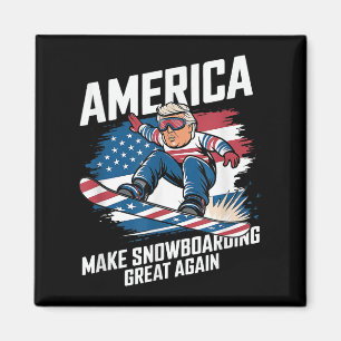 Aimant Trump Snowboard Usa - Rendre le snowboard grand Ag