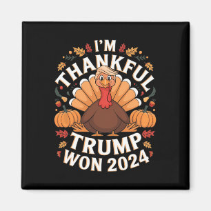 Aimant Trump Thanksgiving Je remercie Trump d'avoir gagné