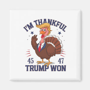Aimant Trump Thanksgiving Je remercie Trump d'avoir gagné