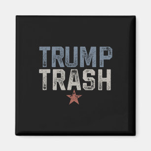 Aimant Trump Trash 2024 Grunge Vintage Garbyge Pour Trump