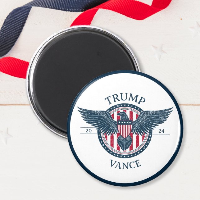 Aimant Trump Vance 2024 Pour Président (Donald Trump JD Vance Presidential Election 2024 Magnet)