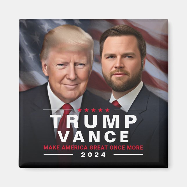 Aimant Trump Vance 2024 Président VP Campaign (Devant)