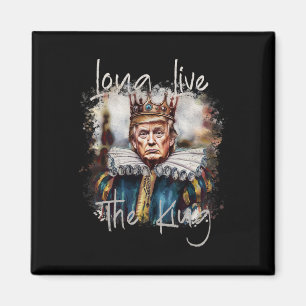 Aimant Trump Vive le roi drôle Trump Aquarelle Gr