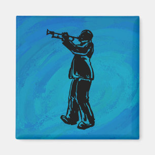 Aimant Trumpet bleu New York Boogie Nuits