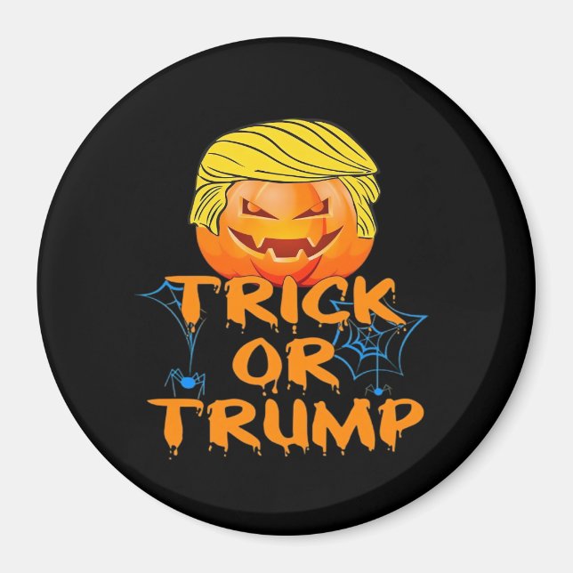 Aimant Trumpkin Drôle Design Pour Halloween (Devant)