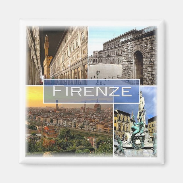 Aimant TSC029 FLORENCE - Mosaïque - Toscane - Frigo (Devant)