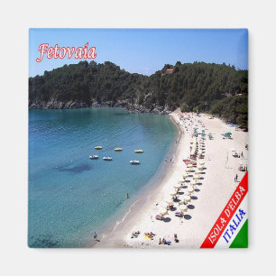 Aimant TSC068 ELBA ISLAND, plage FETOVAIA, réfrigérateur