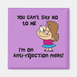Aimant Tu ne peux pas dire non à moi Cartoon Girl