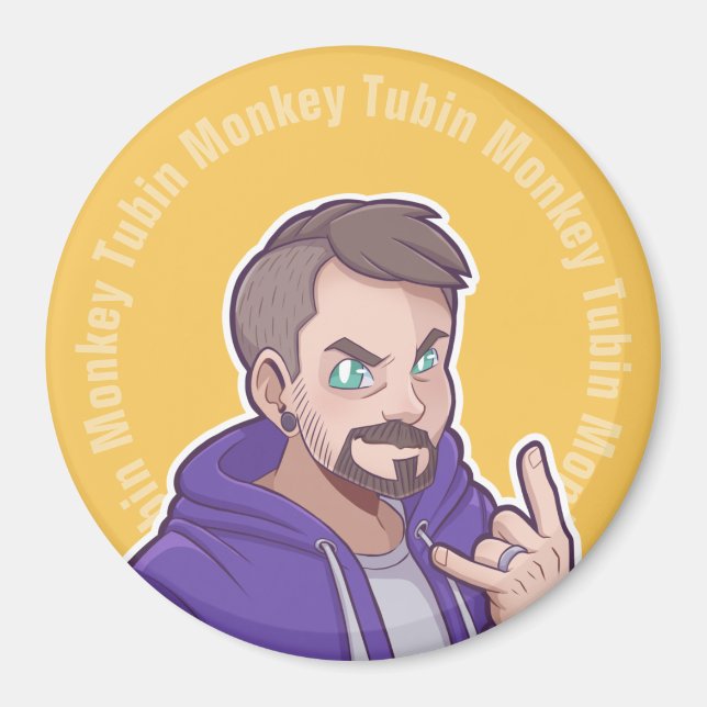 Aimant Tubin Monkey Hoodie Logo (Devant)