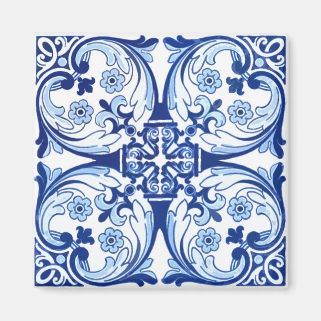Aimant Tuile bleue portugaise (Devant)
