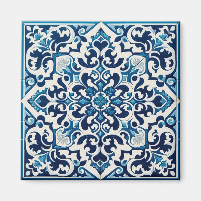 Aimant Tuile bleue portugaise (Devant)
